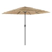 Parasol met stalen paal 248x248x248 cm bruin - thumbnail