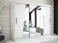 Kast RHOMBO 3 schuifdeuren 250 cm wit - thumbnail