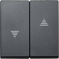 Merten 435514 Wisselschakelaar Afdekking System M Antraciet 1 stuk(s) - thumbnail