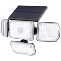 Sygonix SY-5626568 Wandlamp op zonne-energie met bewegingsmelder LED 1.265 W Zwart - thumbnail