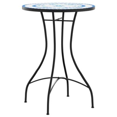 Bistrotafel 50x70 cm keramiek blauw en wit