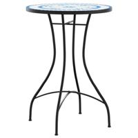 Bistrotafel 50x70 cm keramiek blauw en wit - thumbnail
