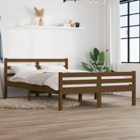 Bedframe massief hout honingbruin 140x190 cm - thumbnail