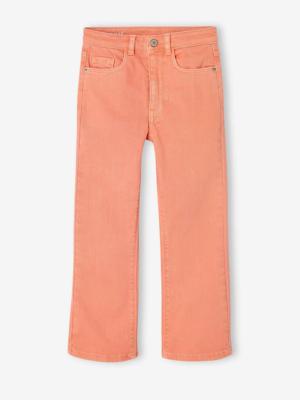 Wijd uitlopende meisjesbroek perzik