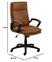 Bendt Bureaustoel 'Berend' kleur Camel - thumbnail