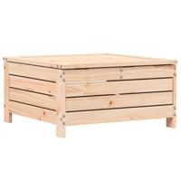 Tuinvoetenbank met kussen massief grenenhout - thumbnail