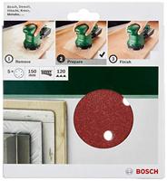 Bosch Accessoires Schuurblad Ø150 mm | G120 | WP | 6 Gaten | Velc | 5 stuks - 2609256A32 - thumbnail
