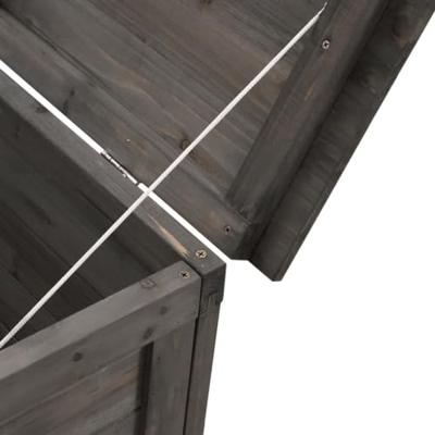 Tuinbox 99x49,5x58,5 cm massief vurenhout antracietkleurig - thumbnail