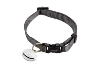 Beeztees nylon kattenhalsbandje uni donkergrijs l20 30b 10cm - thumbnail