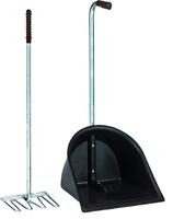 Mestboy opraapbak 78 cm + hark 85 cm zwart - thumbnail