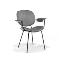 Armstoel Emma Grijs - Set van 2 - thumbnail