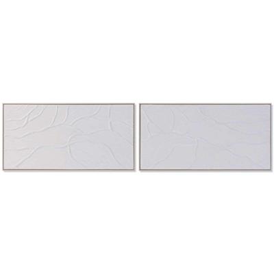 Schilderij Home ESPRIT Wit Modern Scandinavisch (2 Stuks) Schilderij Home ESPRIT Wit Modern Scandinavisch (2 Stuks)