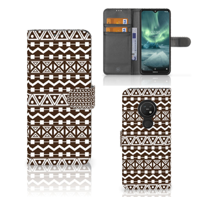 Nokia 7.2 | Nokia 6.2 Telefoon Hoesje Aztec Brown Nokia 7.2 | Nokia 6.2 Telefoon Hoesje Aztec Brown