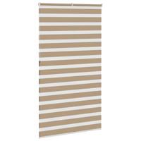 VidaXL Zebra blind 120x230 cm stofbreedte 115,9 cm polyester zandbruin - thumbnail