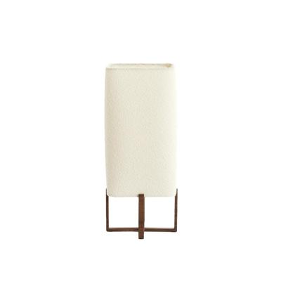 Light & Living TafellampWyn 50,5cm - crème touw met walnoot look - 1894283