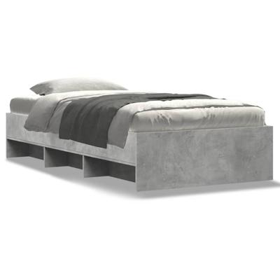 Bedframe bewerkt hout grijs sonoma eikenkleurig 90x200 cm - thumbnail