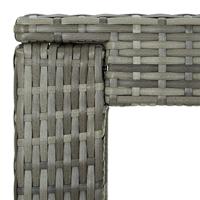 Tuinbartafel 100x60,5x110,5 cm poly rattan grijs - thumbnail