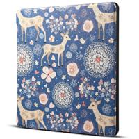 Dibase for Amazon Kindle Oasis 2017 7 inch Reindeer Blue Print Horizontal Flip PU Leather Protective Case - thumbnail