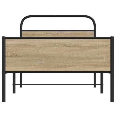Bedframe zonder matras bewerkt hout sonoma eikenkleur 90x200 cm