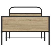 Bedframe zonder matras bewerkt hout sonoma eikenkleur 90x200 cm - thumbnail
