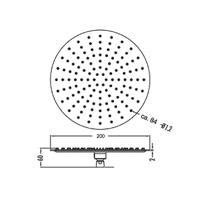 Hoofddouche BWS Colorato Rond 20 cm Mat Zwart Boss & Wessing - thumbnail
