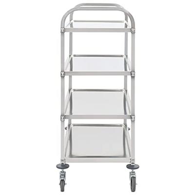 Keukentrolley 4-laags 107x55x125 cm roestvrij staal