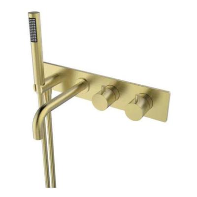 Style inbouw badthermostaat muur geborsteld messing