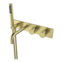 Style inbouw badthermostaat muur geborsteld messing - thumbnail