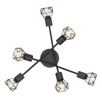 Globo PlafondlampXara I 6-lichts zwart Ø 63cm - 54802S-6 - thumbnail