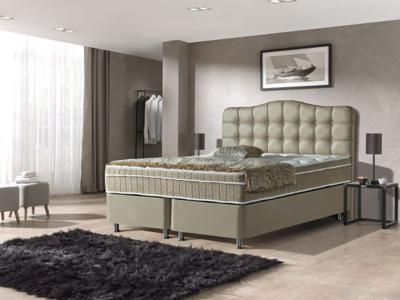 Dreamhouse - Marrakech Boxspring met opbergruimte - Kunstleer Taupe - 140 x 200 / zonder montage