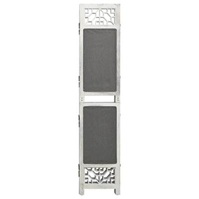 Kamerscherm met 4 panelen 140x165 cm stof grijs