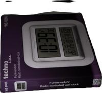 Techno Line WS 8006 Zendergestuurd Wandklok 280 mm x 245 mm x 32 mm Wit - thumbnail