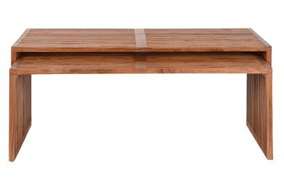 Set van 2 tafels Home ESPRIT Natuurlijk Teakhout 116 x 60 x 46 cm