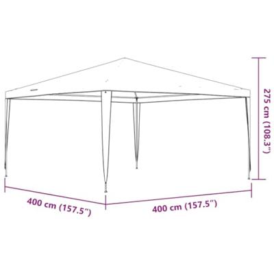 Partytent feesttent 4x4 mtr blauw - thumbnail