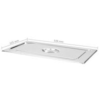 VidaXL Deksels 2 st voor gn 1/1 schalen roestvrij staal - thumbnail