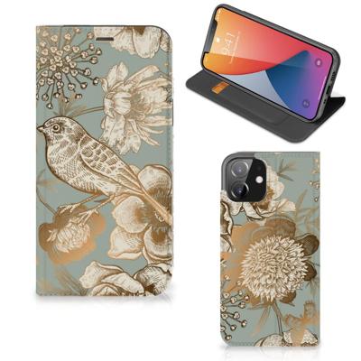 Smart Cover voor iPhone 12 | iPhone 12 Pro Vintage Bird Flowers Smart Cover voor iPhone 12 | iPhone 12 Pro Vintage Bird Flowers