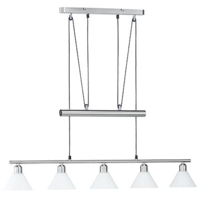Stijlvolle LED Hanglamp in Mat Nikkel - 5-lichts E14 Aluminium
