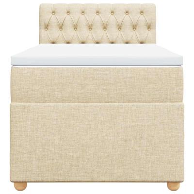 Boxspring met matras stof crèmekleurig 80x200 cm