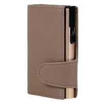 Juscha JU-963106 Pasjeshouder Clicksafe RFID Kunstleer Beige/champ 8 Pasjes Met Opbergvak Voor Muntgeld - thumbnail