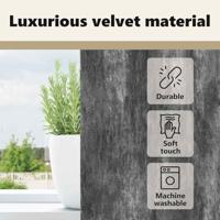 VidaXL Velvet gordijnen met gordijnen 2 pcs grijs 175 x 140 cm fluweel - thumbnail