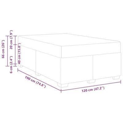 Bedframe Zwart 120 x 190 cm Stof