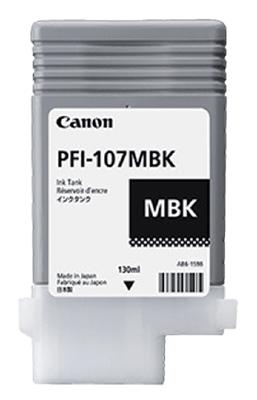 Canon Inktcartridge PFI-107 MBK Origineel Matzwart 6704B001 Canon Inktcartridge PFI-107 MBK Origineel Matzwart 6704B001