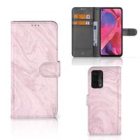 OPPO A54 5G | A74 5G | A93 5G | Bookcase | Marble Pink - Origineel Cadeau Vriendin - thumbnail