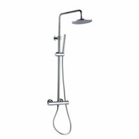 Regendoucheset Sanilux Alesa Opbouw Thermostatisch Rond Hoogte verstelbaar Compleet Ø20cm - thumbnail