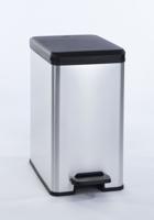 Curver Decobin slim afvalbak 25L zilver - thumbnail