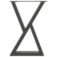 Eettafelpoten 2 st 60x(72-73,3) cm staal antraciet - thumbnail