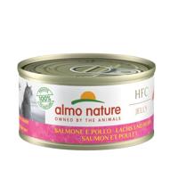Almo Nature HFC Jelly zalm en kip natvoer kat (70 g) 12 x 70 g - thumbnail