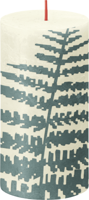 Bolsius Rustiek kaars 130/68 bladmotief - thumbnail
