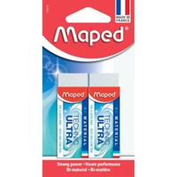 Maped gum Technic Ultra Classic, wit, blister van 2 stuks - thumbnail