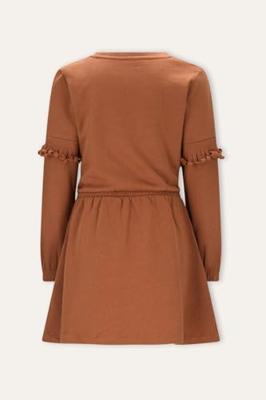 B.Nosy winter sweat jurk meisjes - bruin - Dynia
